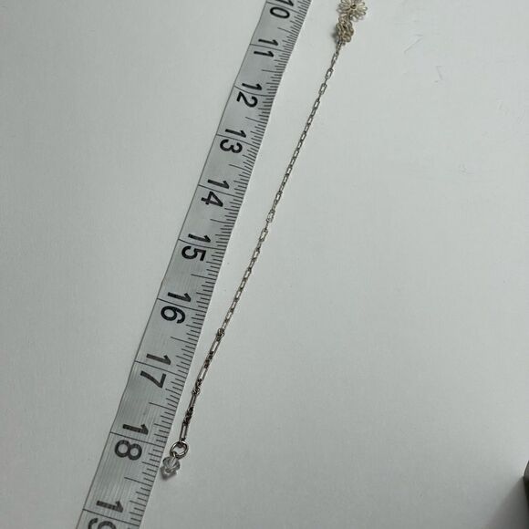 LIZ PALACIOS necklace mini flowers rhinestone - Picture 9 of 11